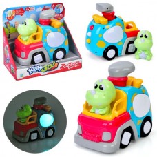 Музыкальная машинка BabyToys динозавр со светом и звуком Музыкальная машинка BabyToys динозавр со светом и звуком