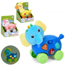Музыкальная игрушка животное на колесах с музыкой и светом