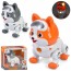 Музыкальная игрушка 8826 19см, собака, музыка, звук, свет, ходит, 2 цвета, на бат-ке, в кор-ке