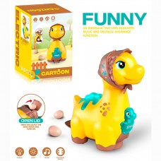 Динозавр игрушка BabyToys M11-B с музыкой и светом