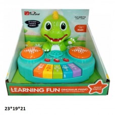 Детский орган BabyToys 35346 динозавр с барабаном и музыкой