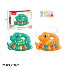 Детское пианино BabyToys MTK017A динозавр с музыкой и светом