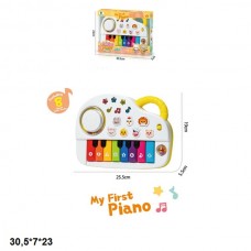Детское пианино BabyToys QS-03-01G/Y с музыкой и светом