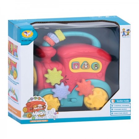 Детское пианино паровоз BabyToys 855-196A со звуками и светом Детское пианино паровоз BabyToys 855-196A со звуками и светом