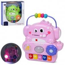 Детское пианино BabyToys QX-9309 динозавр с музыкой и светом