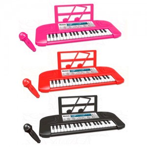 Детский синтезатор 6632-32A-32B 49 см, 37 клавиш, микрофон, подставка для нот, запись, демо, от сети