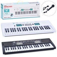 Синтезатор BX-1682A-B 54см, 49клавіш, мікрофон, запис, демо, 2 кольори, USB-шнур або бат-ки, в кор-ці