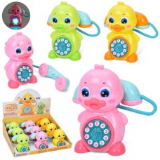 Игрушечный телефон BabyToys 6821B утка с музыкой и светом