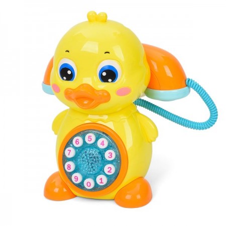 Іграшковий телефон BabyToys 6821B качка з музикою і світлом Іграшковий телефон BabyToys 6821B качка з музикою і світлом