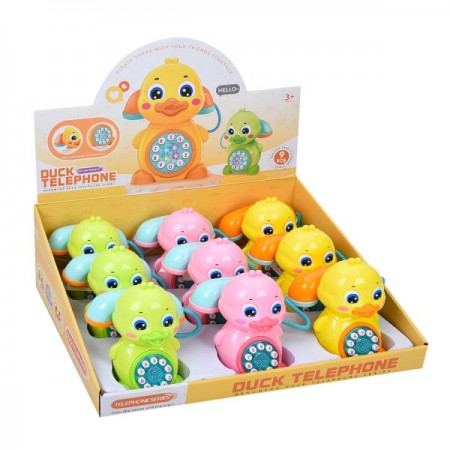 Іграшковий телефон BabyToys 6821B качка з музикою і світлом Іграшковий телефон BabyToys 6821B качка з музикою і світлом