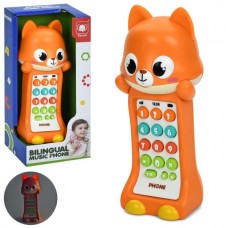 Игрушечный телефон BabyToys 852 кот со звуком и музыкой
