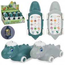 Іграшковий телефон динозавр BabyToys B8808A зі звуками та світлом Іграшковий телефон динозавр BabyToys B8808A зі звуками та світлом