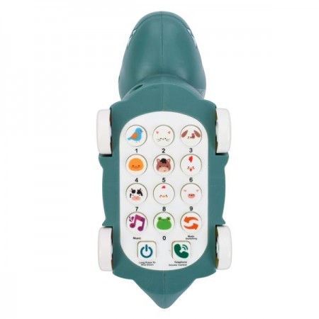Игрушечный телефон динозавр BabyToys B8808A со звуками и светом Игрушечный телефон динозавр BabyToys B8808A со звуками и светом