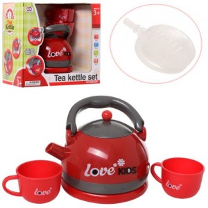 Детский игрушечный чайник 008-920 15 см, чашки, звук, свет