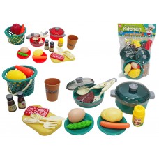 Детская посудка игровой Kitchen 0014-10, 25 см, с продуктами и кастрюлей