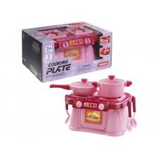 Детская посудка розовый Cooking Plate with Dishes 7 предметов в коробке Юніка 71696