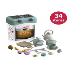 Детская игрушечная кухня-Бокс TM Doloni Toys 01480-2 34 предмета Бирюзовый Детская игрушечная кухня-Бокс TM Doloni Toys 01480-2 34 предмета Бирюзовый