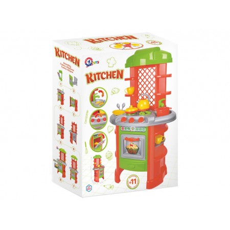 Детская игрушечная кухня №7, 11 предметов в коробке, Технок 0847 Детская игрушечная кухня №7, 11 предметов в коробке, Технок 0847