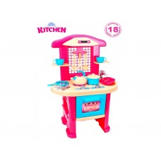 Детская игрушечная кухня №4, 18 предметов в коробке, Технок 3039