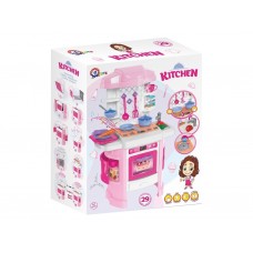 Детская игрушечная кухня, 29 предметов в коробке, Технок 6696