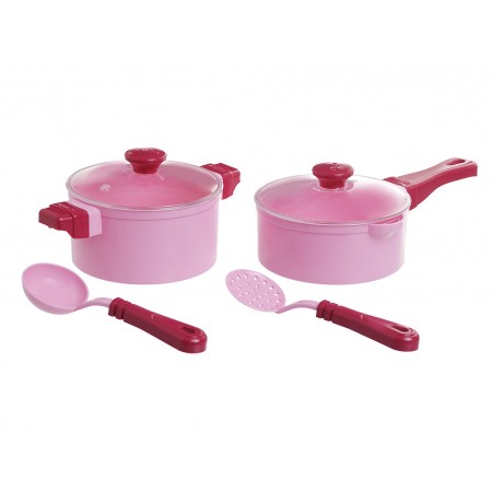 Дитячий іграшковий набір посуду рожевий Cooking Set 23 предмети Юніка 71740