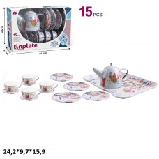 Чайный сервиз BabyToys 555-CH047 металлический для девочки Чайный сервиз BabyToys 555-CH047 металлический для девочки