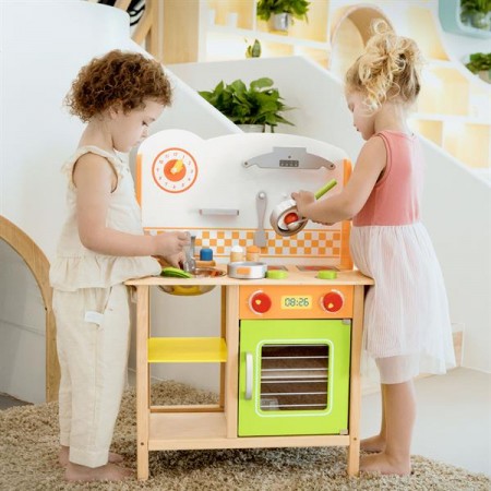 Дитяча кухня Viga Toys з дерева з посудом 50957FSC Дитяча кухня Viga Toys з дерева з посудом 50957FSC