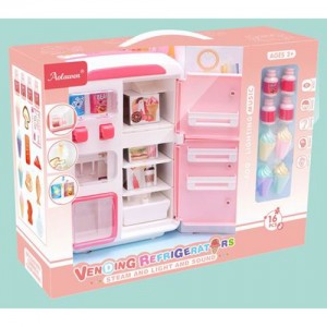 Іграшковий холодильник QC-18B, продукти, музика, світло, 16 предметів