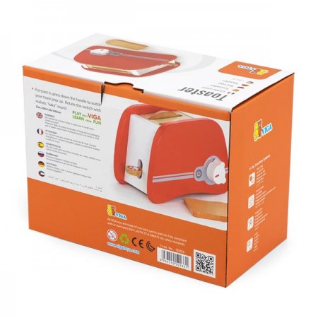 Игрушечный тостер Viga Toys из дерева 50233FSC Игрушечный тостер Viga Toys из дерева 50233FSC