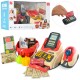 Детский игрушечный кассовый аппарат 668-93 2в1, сканер, звук, свет, продукты, корзинка, деньги, 18 предметов