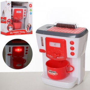 Детская игрушечная кофеварка 5216 18 см, звук, свет, льется вода