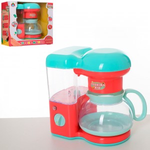 Детская игрушечная кофеварка 6204 19 см, звук, свет, льется вода