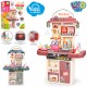 Детская игрушечная кухня 16860AB плита, мойка-льется вода, посуда, продукты, звук, свет, пар, 28 предметов