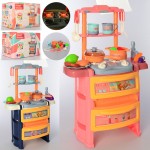 Детская игрушечная кухня 768-3-4 70 см, плита, мойка-льется вода, звук, свет, 20 предметов