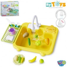 Кухня WD-801A 46-31,5-31см, мойка-льющаяся вода, продукты, посуда, 16предметов, на бат-ке, в кор-ке