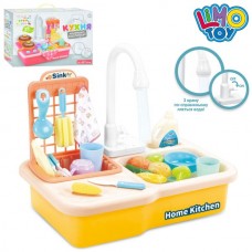 Кухня WD-R26 мойка (льется вода), 39,5-24,5-34см, посуда, продукты, 20предм, на бат-ке, в кор-ке
