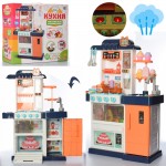 Детская игрушечная кухня WD-R35, плита-пар, мойка-льется вода, 43 предмета, музыка, звук, свет