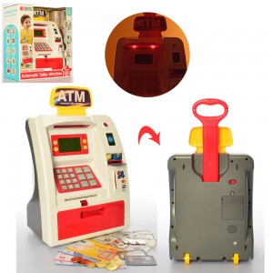 Детский игрушечный кассовый аппарат 35860, терминал, калькулятор, музыка, звук, свет