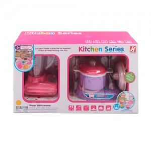 Детский игрушечный набор бытовой техники 911 блендер-механический, плита, кастрюля, сковородка, кухонный набор