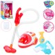 Детский игрушечный набор для уборки 8021 пылесос, 18см, звук, свет, пенопластовые шарики, щетка, совок, губка
