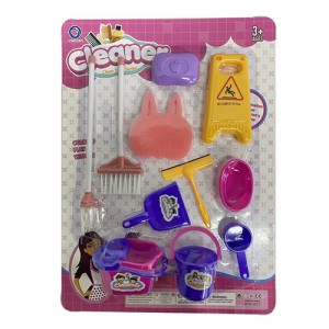 Дитячий іграшковий набор для прибирання RCD-242 щітка, відро, совок, горнятко, миска, губка