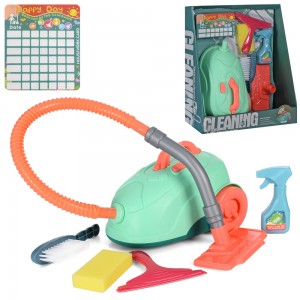 Дитячий іграшковий набор для прибирання XG2-29D пилосос, звук, щітки, флакон
