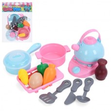 Игрушечная кухня BabyToys 3830-37B с плитой и овощами для девочек