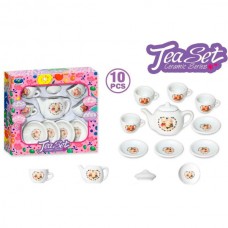 Чайный сервиз BabyToys 858-D3 для девочки, керамика, 10 предметов Чайный сервиз BabyToys 858-D3 для девочки, керамика, 10 предметов