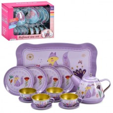 Детский чайный сервиз BabyToys 966-D33-D54 металл русалка лисичка Детский чайный сервиз BabyToys 966-D33-D54 металл русалка лисичка