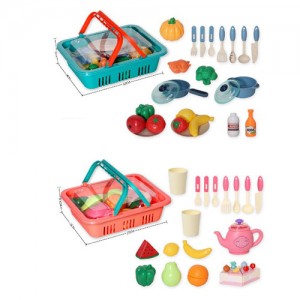 Дитячий іграшковий набір посуду 604EA-B продукти, кухонний набір, чайник, стакани