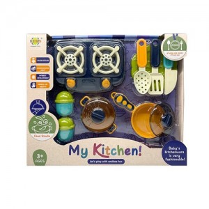 Детская посудка RM8203-4 плита, сковородка, кастрюля, кухонные принадлежности