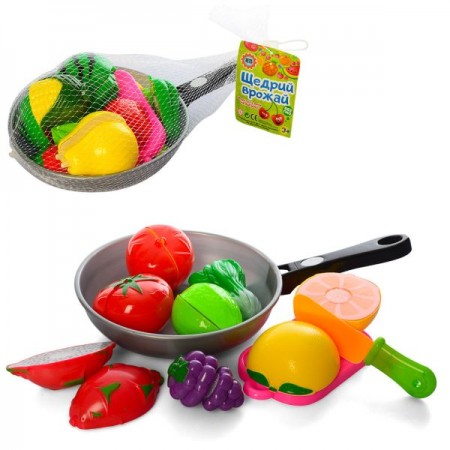 Продукты 3013 C на липучке, досточка, ножик, в сковородке, 2 вида