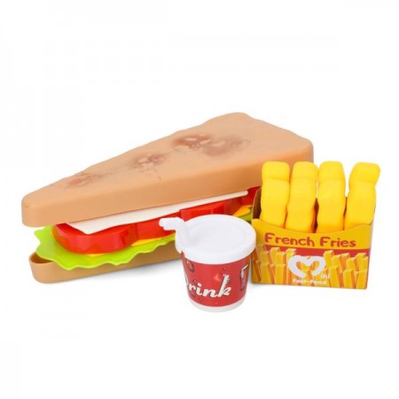 Игровой набор продуктов фаст-фуд BabyToys 623-524 с сэндвичем