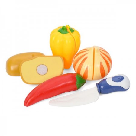 Ігровий набір овощів на липучці BabyToys 623-530 з ножем